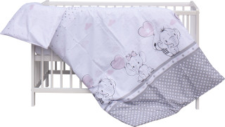 Detská postieľka s kompletnou výbavou Scarlett Gusto 120 x 60 cm ružová