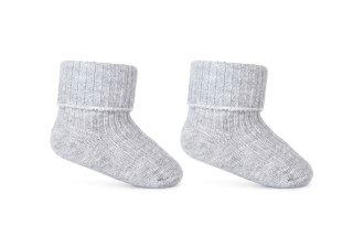 Dojčenské ponožky vyhrňovacie sv. šedé Be Snazzy