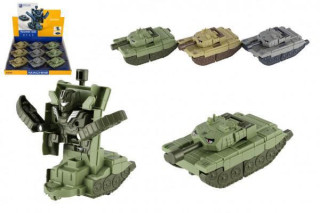 Transformer tank/robot plast 14 cm na zotrvačník
