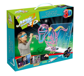 Kresliaca tabuľka - 3D - dinosaury