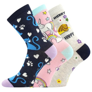 Ponožky detské Filip 07 ABS obrázkové mix dievčenské (3 páry)