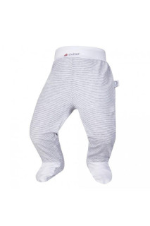 Polodupačky tenké Outlast® Pruh bielosivý melír/biela - Veľ. 68