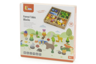 Drevené lesné bloky 58 kusov