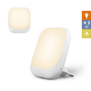 Socket biele - nočné svetlo do zásuvky so senzorom súmraku Zazu