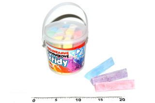 Kriedy chodníkové farebné 20 ks trojhranné