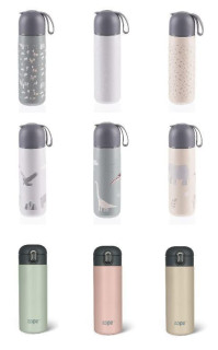 Termoska na tekutiny so silikónovým držiakom 400 ml Zopa