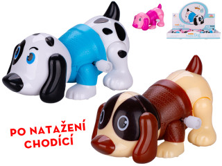 Psík 10 cm na kľúčik po natiahnutí chodiaci