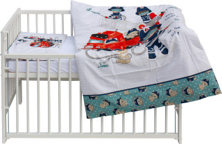 Detská postieľka s kompletnou výbavou 120 x 60 cm Firo Scarlett