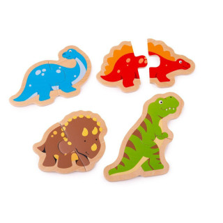 Drevené puzzle dinosauri Bigjigs Toys