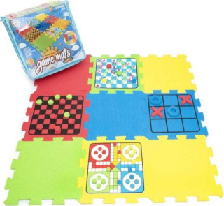 Puzzle podložka penová s dizajnom spoločenských hier v taške so zipsom