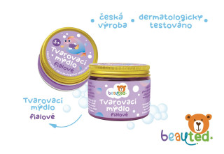 Tvarovacie mydlo fialovej beauted v uzatvárateľnej dóze