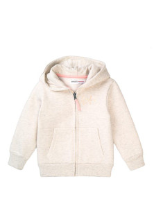 Mikina dievčenská s kapucňou béžová veľ. 80/86 Minoti