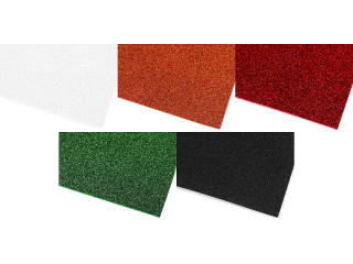 Samolepiace penová guma Moosgummi s glitrami 20x30 cm 2 ks