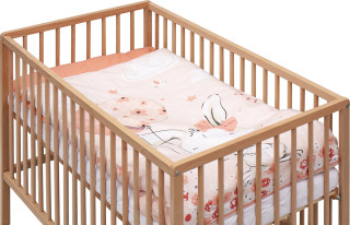 Detská postieľka s kompletnou výbavou 120 x 60 cm prírodná Malia Scarlett