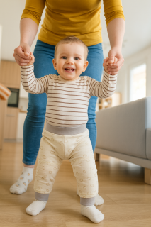Protišmykové nohavice pre deti na lezenie merino baránkovia