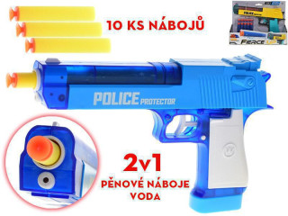 Pištoľ 23 cm vodné/na penové náboje 2v1