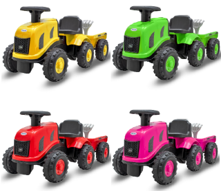 Detské odrážadlo traktor s vlečkou Benny Baby Mix