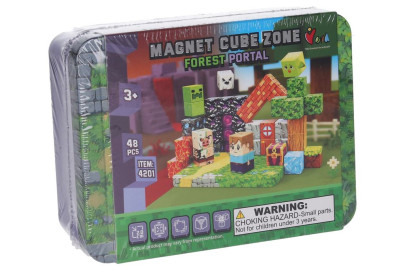 Stavebnica Magnet Cube Zone Forest Portal 48 dielikov