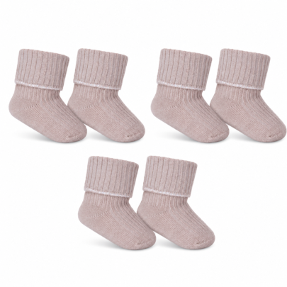 Béžové dojčenské ponožky 3 páry Baby Nellys