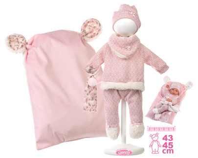 Obleček pre bábiku bábätko New Born veľkosti 40-42 cm s doplnkami Llorens