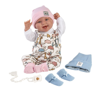 New born 2v1 realistická bábika bábätko so zvukmi a mäkkým látkovým tele Llorens