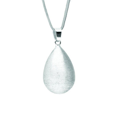 Tehotenská rolnička Drop Shape Silver