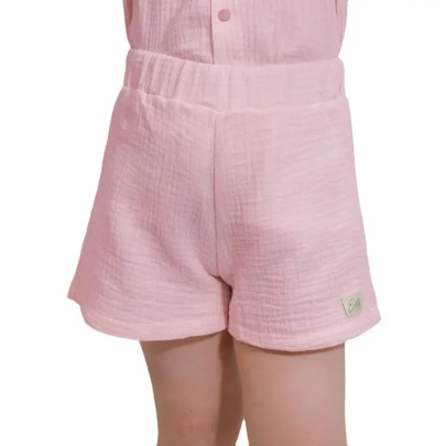 Dievčenské mušelínové kraťasy Pink Esito