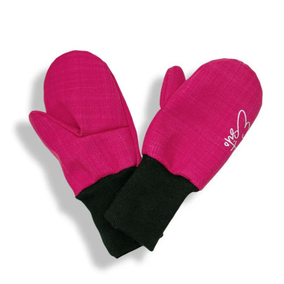 Zimné palcové rukavice softshell s baránkom Lamb Raspberry pink Esito