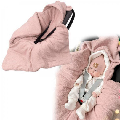 Oteplený fusák, deka s kapucňou do autosedačky Baránok Baby Nellys