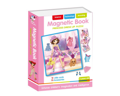 Magnetická kniha skladačky princeznej 85 ks