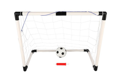 Futbalový gól s loptičkou a pumpičkou