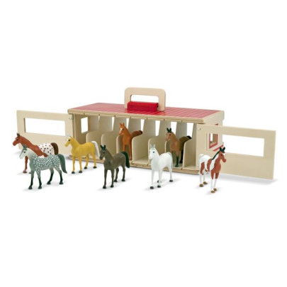 Prenosná stajňa s koňmi Melissa & Doug