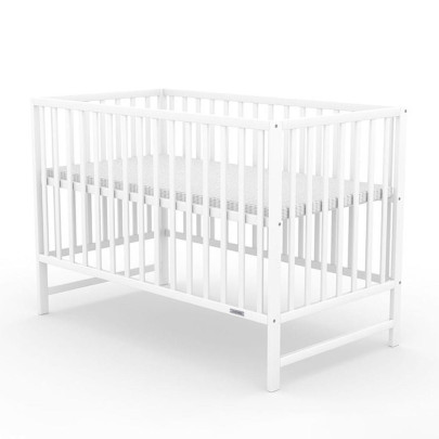 Detská postieľka New Baby BASIC so sťahovacou bočnicou biela