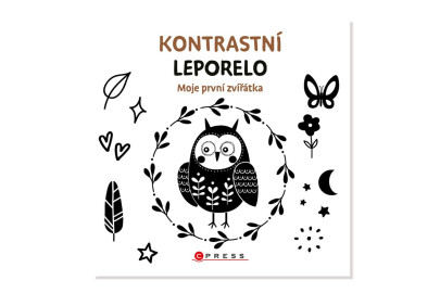 Knižka Kontrastné leporelo Moje prvé zvieratká 15,5 x 15 cm 0 m+