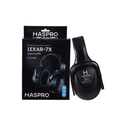 Chrániče sluchu Lexar-7X, SNR 34dB čierne Haspro