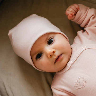 Merino baby čiapočka ružová Eevi