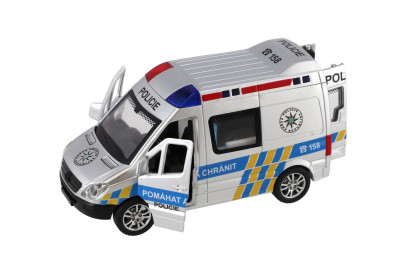 Auto polícia 15 cm so zvukom a svetlom na zotrvačník