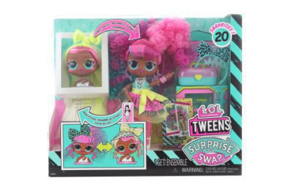 L.O.L. Surprise! Swap Tweens bábika a mini Tweens česacia hlava - Cora