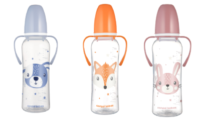 Fľaša úzkohrdlá s úchytmi Cute Animals 250 ml Canpol babies