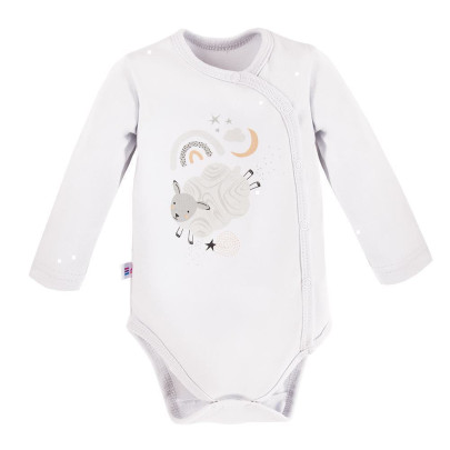 Zavinovacie body Mellow s dlhým rukávom bielej Eevi