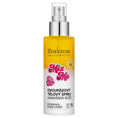 Dvojfázový telový sprej Damašská ruža 100 ml Saloos