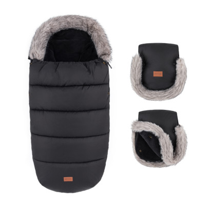 Set zimný fusak Comfy 4 v 1 + rukavice na kočík Furry Petite & Mars
