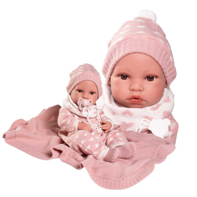 Realistická bábika bábätko s celovinylovým telom 42 cm Erika 50418 Antonio Juan