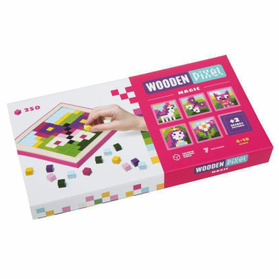 Pixel II kúzla - drevená mozaika Cubika 2. AKOSŤ