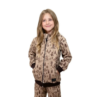 Mikina na zips Naše Orličky Brown Esito