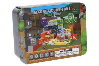 Stavebnica Magnet Cube Zone Forest Mine 48 dielikov