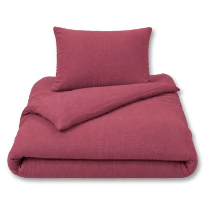 Luxusné detské mušelínové obliečky Ruby red 100 x 135 cm Esito