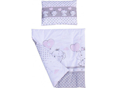 Set perinka a vankúš do kočíka Scarlett Gusto - ružová