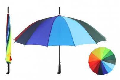Dáždnik vystreľovací dúhový 78 cm kov/látka
