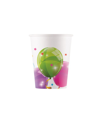 EKO papierové tégliky - Balóniky 200 ml/8 ks